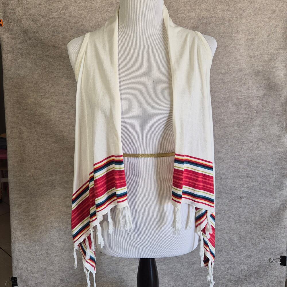 VINTAGE ROXY GIRL NWT RIBBED OPEN VEST SIZE M